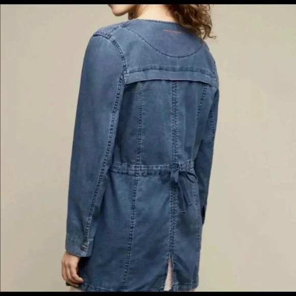 Anthropologie Hei Hei Denim Open Front Blazer Jacket Size XS - Picture 3 of 9